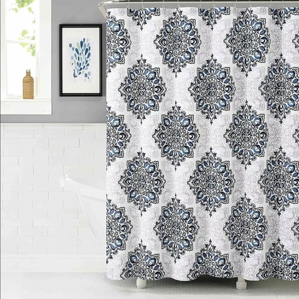 Hudson & Essex Tranquility Fabric Shower Curtain